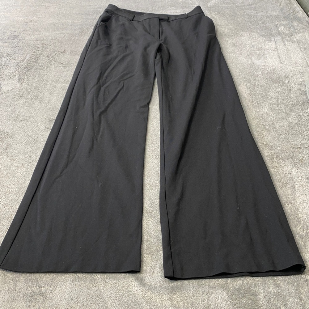 J.McLaughlin Trousers Women 6 Black Wide Leg Stretch Professional Dress Pants